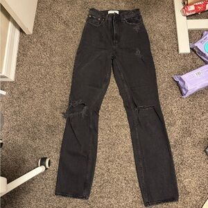 Abercrombie and Fitch the 90s straight ultra high-rise curve love jeans